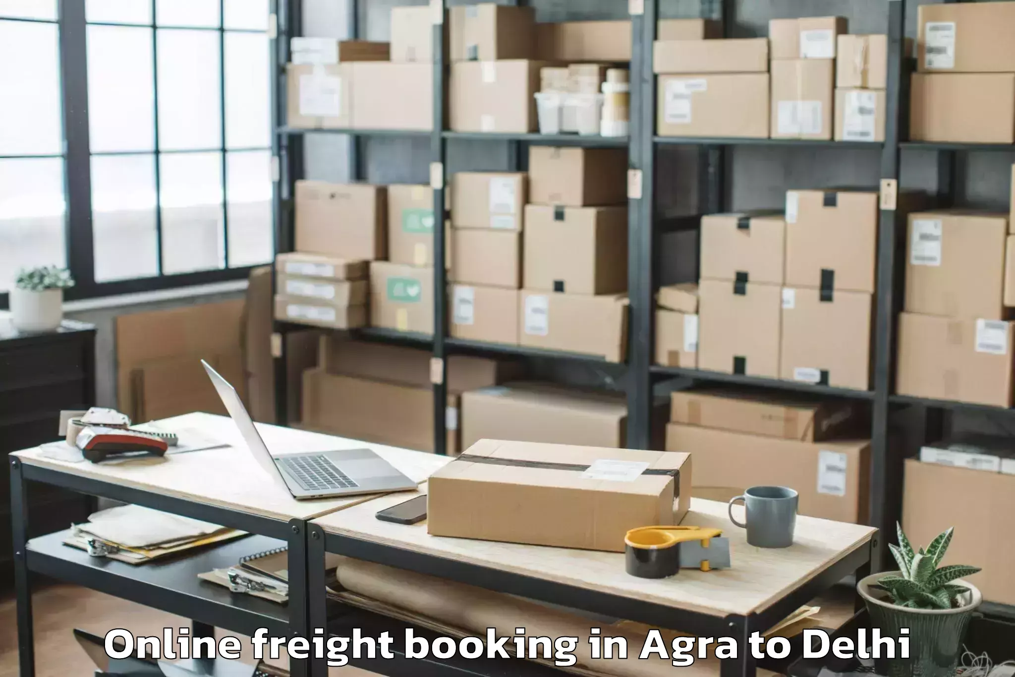 Book Agra to Hauz Khas Online Freight Booking